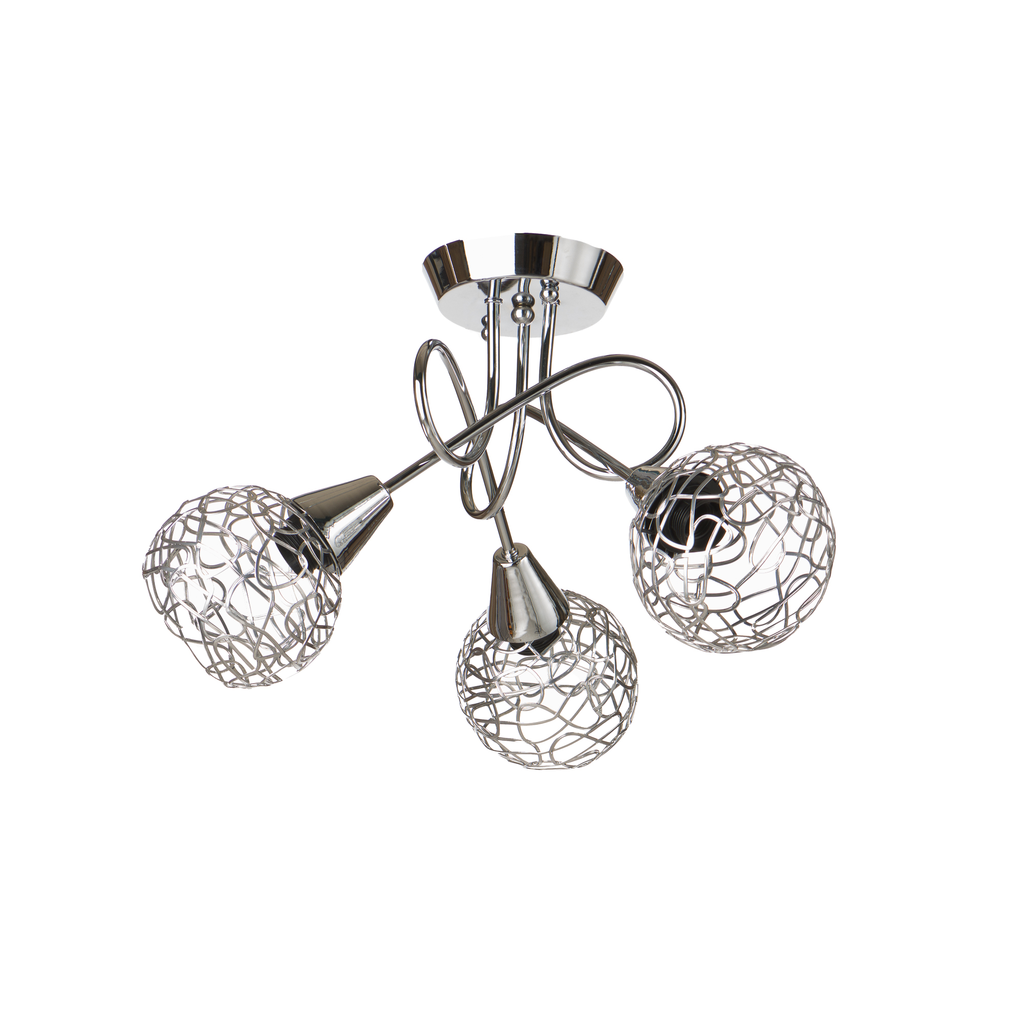 Φωτιστικό οροφής ''CAROLINA MULTI'' chrome-νίκελ 3φωτο Φ50 Ε27 100-03539