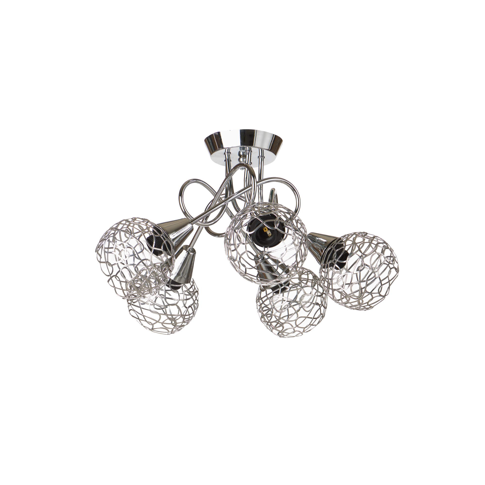 Φωτιστικό οροφής ”CAROLINA MULTI” νίκελ 5φωτο Φ50 Ε27 100-03541 Φωτιστικό οροφής ”CAROLINA MULTI” νίκελ 5φωτο Φ50 Ε27 100-03541