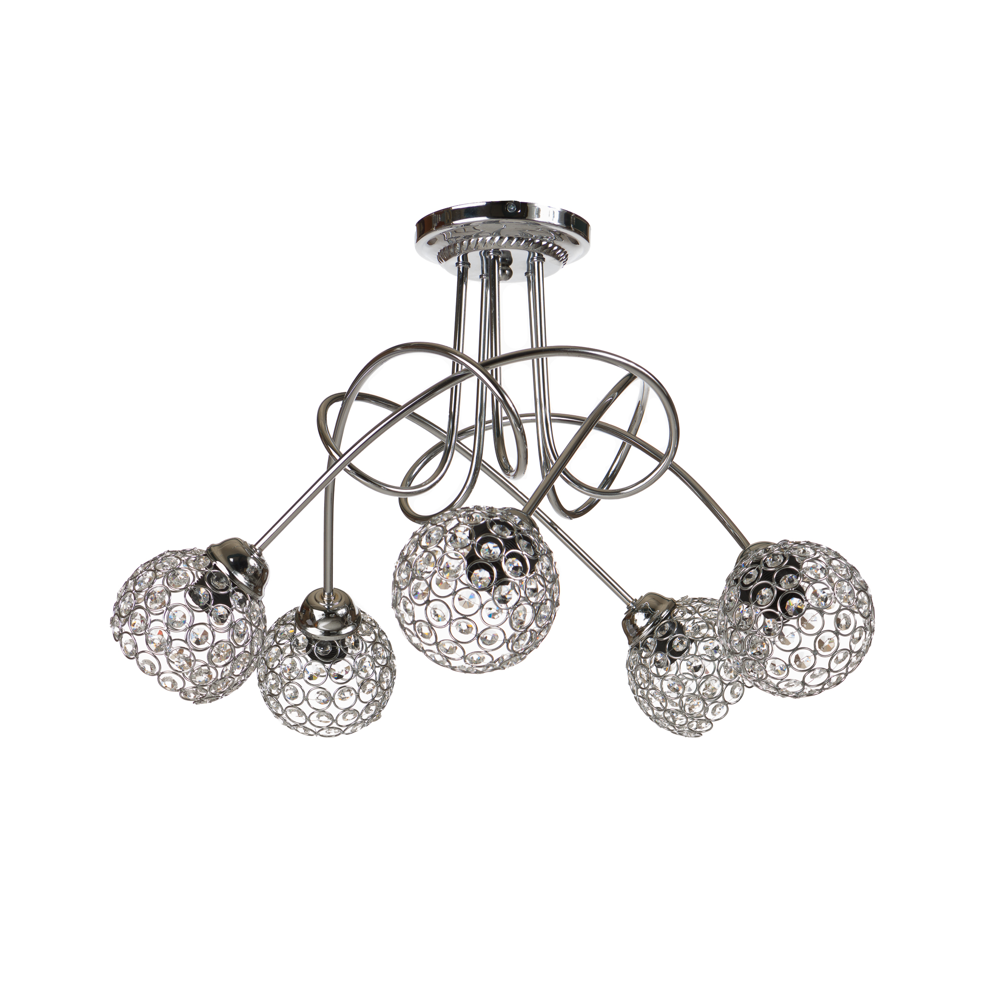 Φωτιστικό οροφής ”CAROLINA MULTI” νίκελ 5φωτο Φ50 Ε27 100-03545 Φωτιστικό οροφής ”CAROLINA MULTI” νίκελ 5φωτο Φ50 Ε27 100-03545