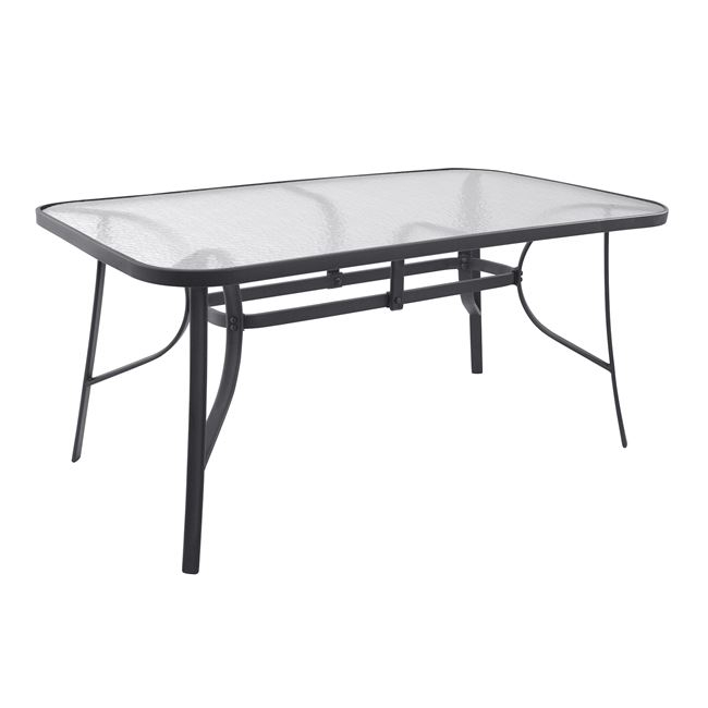 Τραπέζι κήπου “Leno” ανθρακί μέταλλο-tempered γυαλί 160x90x70 100-03693 Τραπέζι κήπου “Leno” ανθρακί μέταλλο-tempered γυαλί 160x90x70 100-03693
