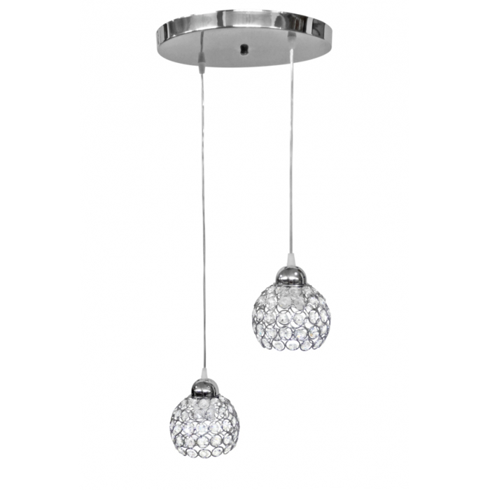 Φωτιστικό οροφής ''CAROLINA NEW'' chrome-νίκελ 2φωτο Φ15 Ε27 100-03729