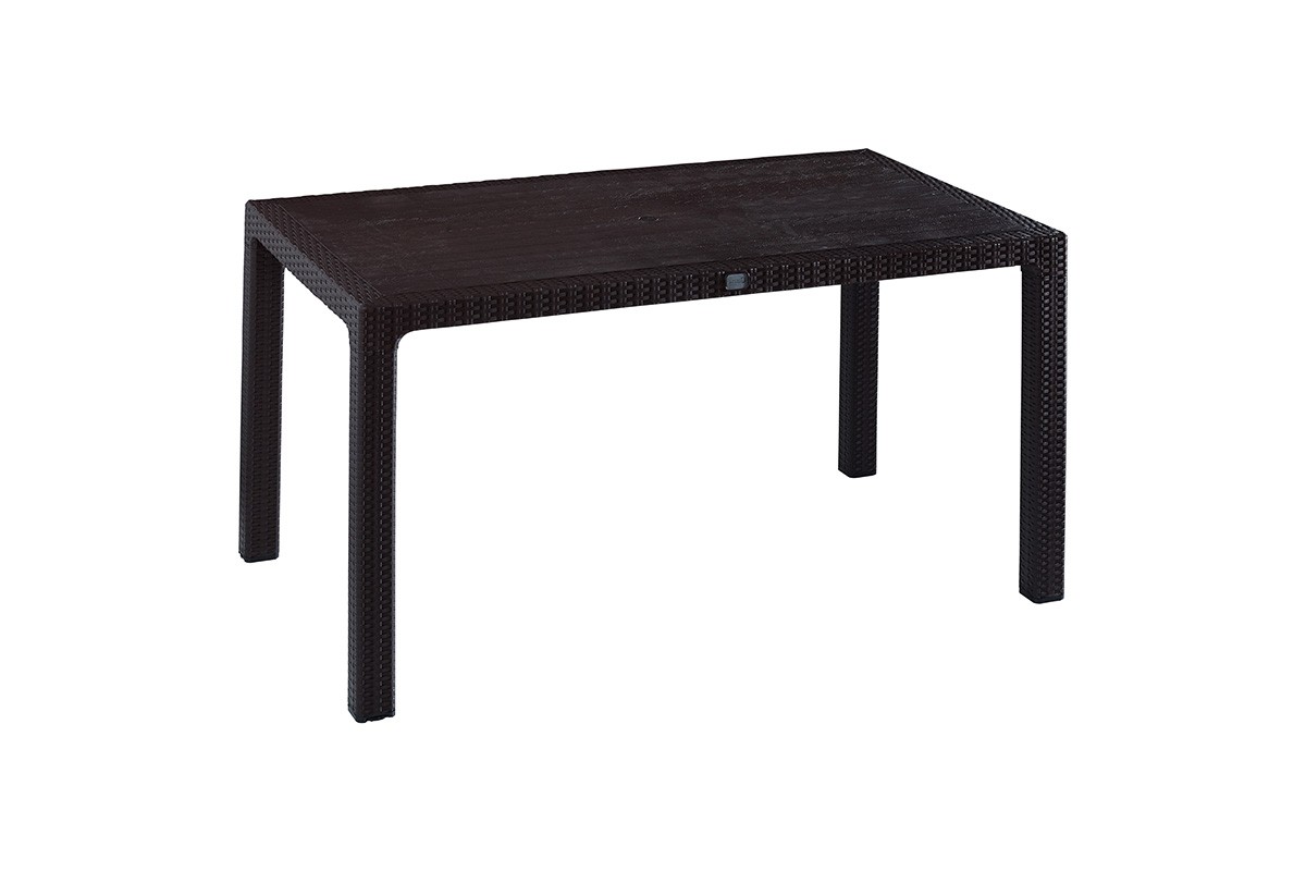 Τραπέζι κήπου "Plore" με UV protection PP σε χρώμα καφέ 150x90x75 100-03741