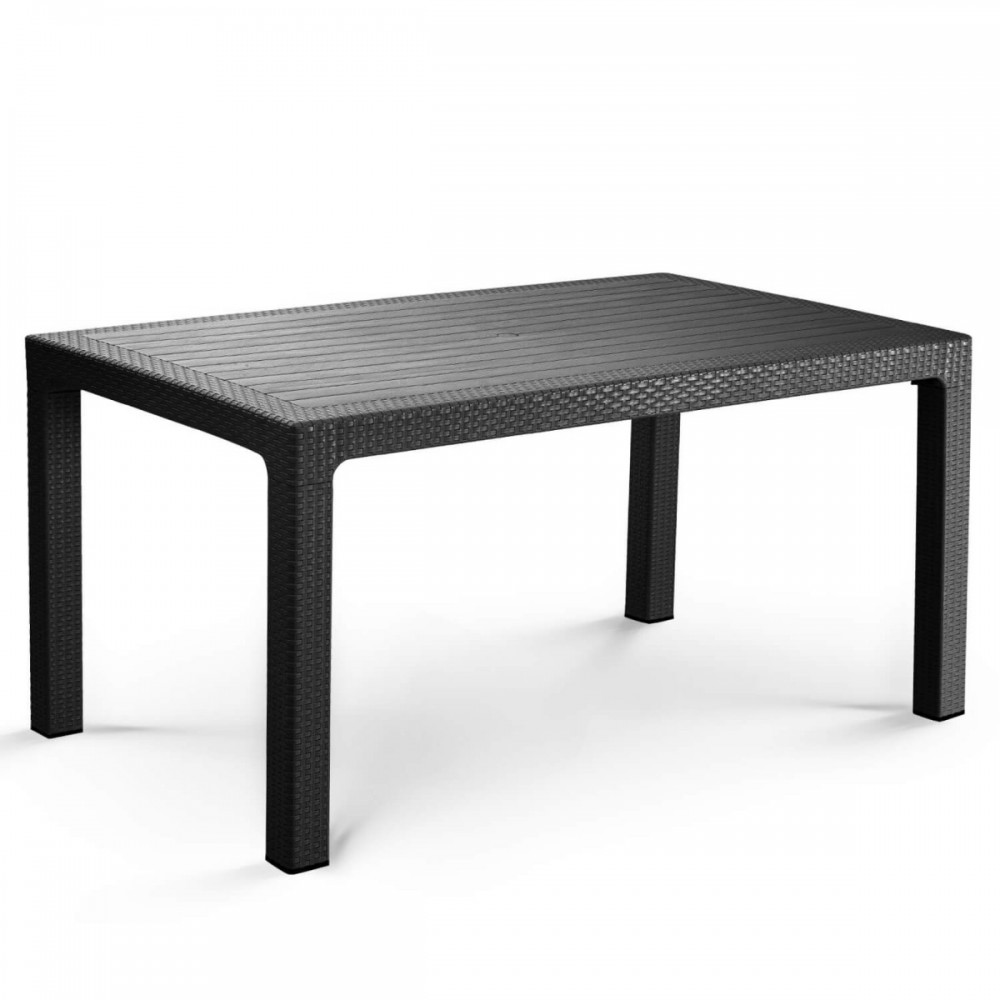 Τραπέζι κήπου "Plore" με UV protection PP σε χρώμα μαύρο 150x90x75 100-03742