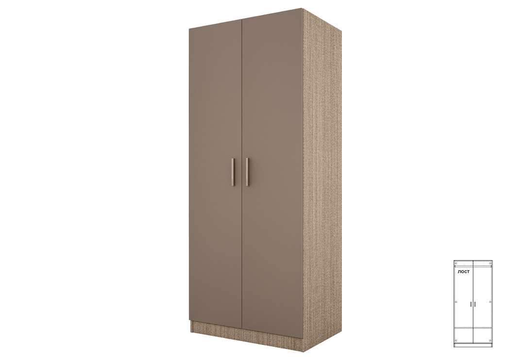 Ντουλάπα Δίφυλλη 1211001 Μόκα, 52x191x80, Genomax GenomCITY1001MOKA Ντουλάπα Δίφυλλη 1211001 Μόκα, 52x191x80, Genomax GenomCITY1001MOKA