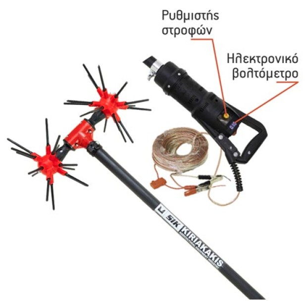 SIK POWER DC PRO ΕΛΑΙΟΡΑΒΔΙΣΤΙΚΟ Αχινός Καλάμι Carbon 16+16ραβδάκια Με 12VDC Μοτέρ KIDO-
090/355