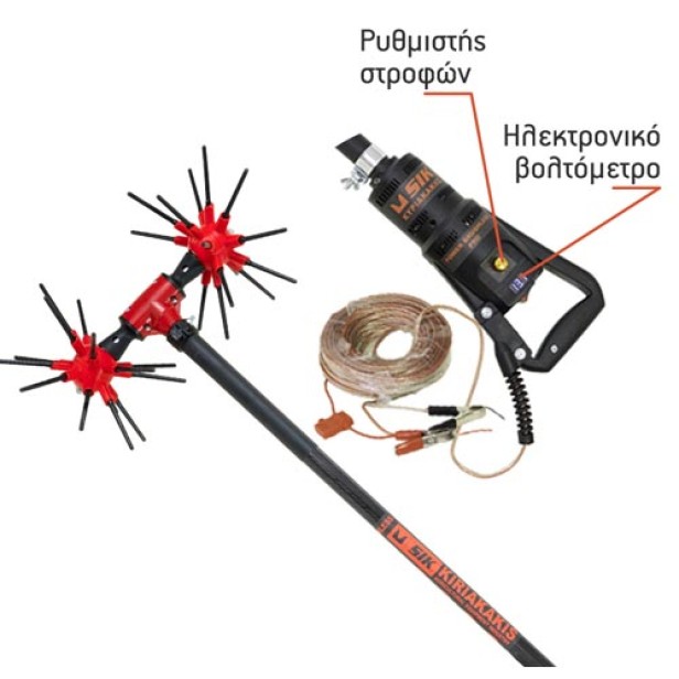 Ελαιοραβδιστικό Sik Power Με BRUSHLESS Μοτέρ & Carbon Καλάμι Αχινός Με 32 Καρμπονκά Ραβδάκια Μπαταρίας KIDO-
090/357