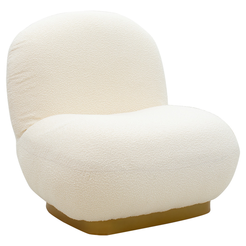 Πολυθρόνα Rosalie pakoworld ύφασμα μπουκλέ cream-χρυσό 83x80x79εκ 110-000050 Πολυθρόνα Rosalie pakoworld ύφασμα μπουκλέ cream-χρυσό 83x80x79εκ 110-000050