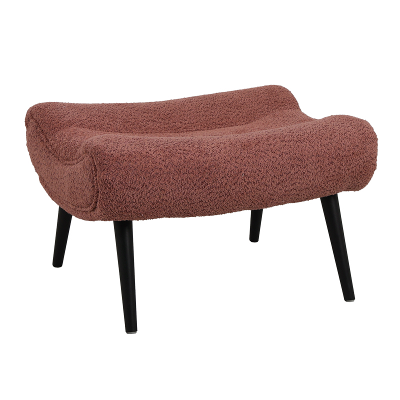 Intrahome Σκαμπό - υποπόδιο Silla Intrahome μπουκλέ ύφασμα σε σάπιο- μήλο απόχρωση 68x58x40εκ | SKU: INTRAPA-221111194