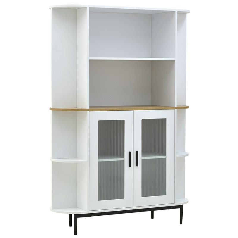 Βιτρίνα Xarvey Inart λευκό-φυσικό ξύλο 110x38x160εκ 115-000114 Βιτρίνα Xarvey Inart λευκό-φυσικό ξύλο 110x38x160εκ 115-000114