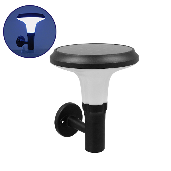 12129 GloboStar® GLOBOSTAR® SOLARTIS 12129 Μοντέρνο Φωτιστικό Τοίχου - Απλίκα LED 10W 1000lm 180° με Ενσωματωμένο Φωτοβολταϊκό Panel 6V 5W & Επαναφορτιζόμενη Μπαταρία Li-ion 3.2V 6000mAh με Αισθητήρα Ημέρας-Νύχτας Αδιάβροχο IP65 Ψυχρό Λευκό 6000K - Γκρι Α