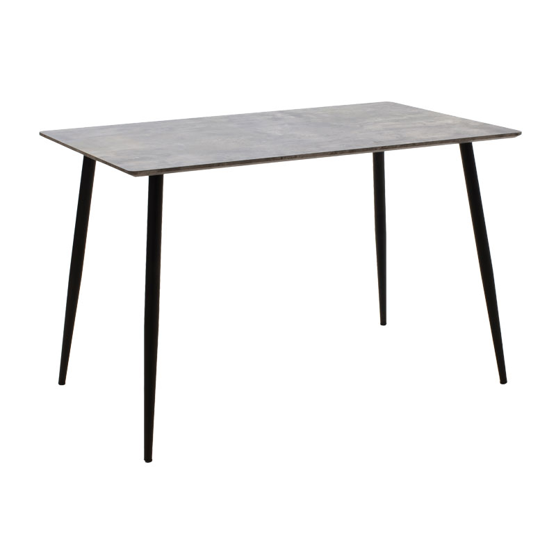Τραπέζι Cuba pakoworld MDF γκρι cement-μαύρο 120x80x76εκ 127-000083 Τραπέζι Cuba pakoworld MDF γκρι cement-μαύρο 120x80x76εκ 127-000083