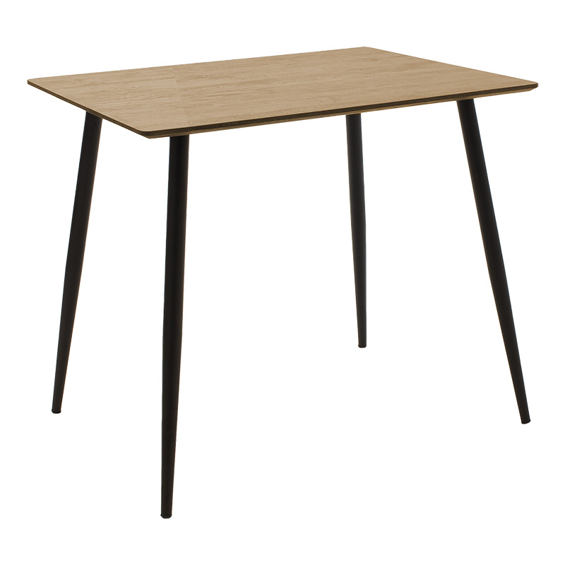 Τραπέζι Cuba pakoworld MDF sonoma-μαύρο 70x70x75εκ 127-000137 Τραπέζι Cuba pakoworld MDF sonoma-μαύρο 70x70x75εκ 127-000137