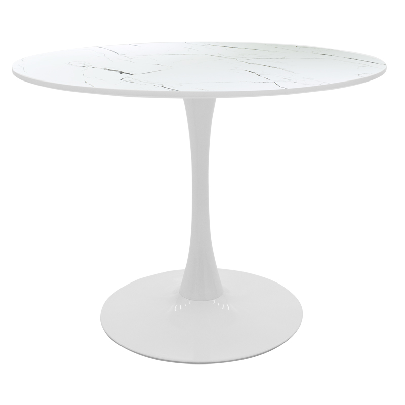 Τραπέζι Balou I pakoworld MDF λευκό μαρμάρου Φ120×75εκ 127-000167 Τραπέζι Balou I pakoworld MDF λευκό μαρμάρου Φ120×75εκ 127-000167