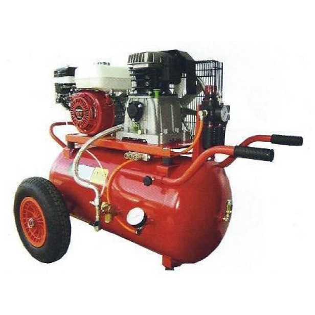 Αεροσυμπιεστής Βενζινοκίνητος Ιταλίας 50λίτρα & Κεφαλή 510λιτ/1' 6,5HP KIDO-
090/891