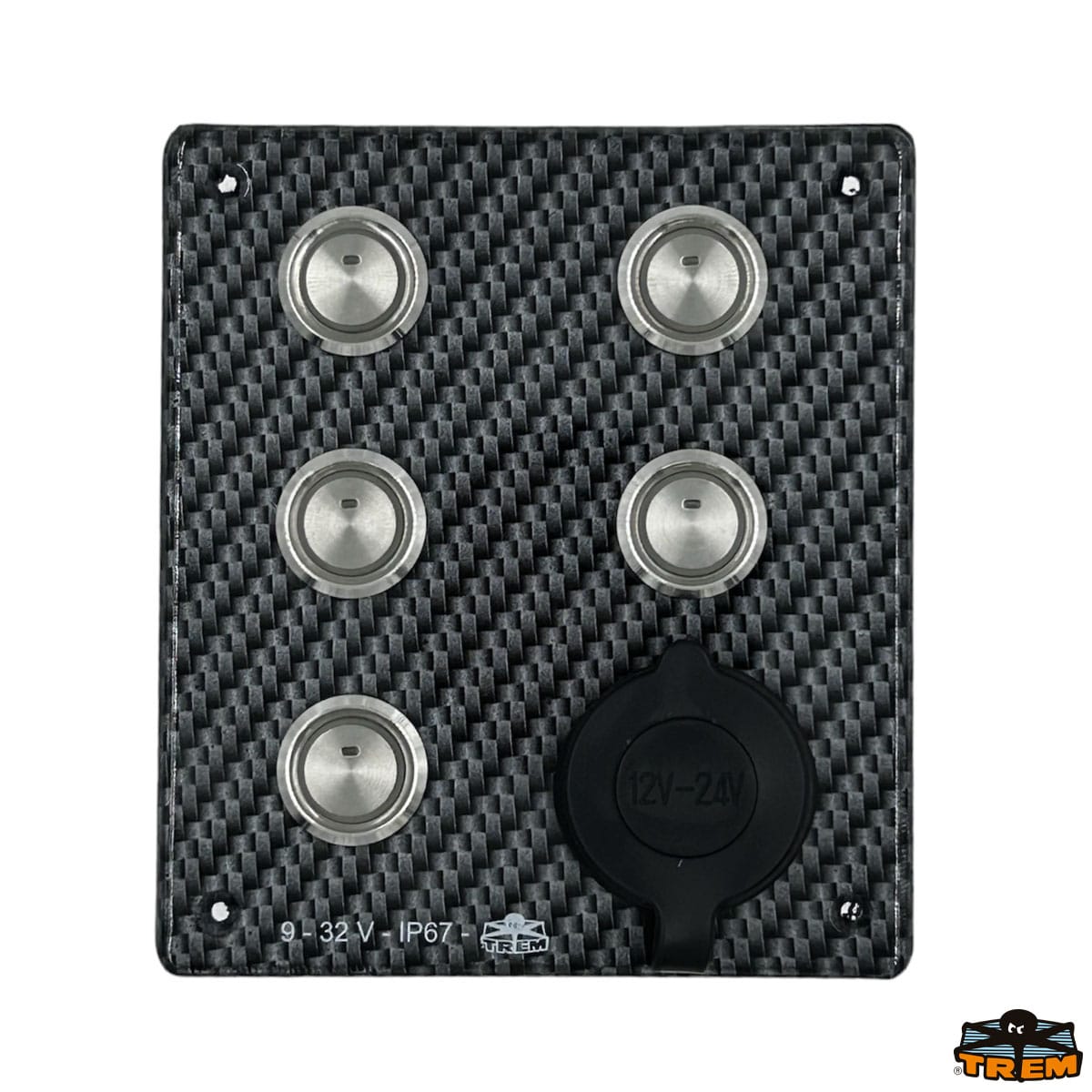 Οριζόντιος ηλεκτρικός πίνακας 5 Θέσεων με πλεξούδα, ασφαλειοθήκη και διπλό USB FOUR-37770