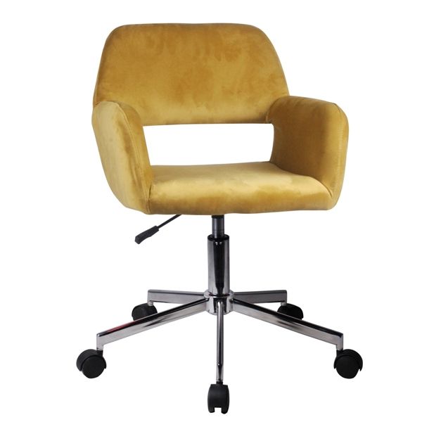 Καρέκλα Γραφείου ArteLibre KLOI Κίτρινο Βελούδο 37x42x78-90cm Arte-14230033 Καρέκλα Γραφείου ArteLibre KLOI Κίτρινο Βελούδο 37x42x78-90cm Arte-14230033