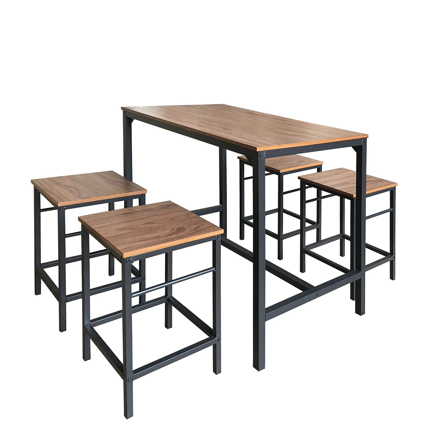 Σετ Τραπεζαρία (4+1) ArteLibre BRUNELLO Καρυδί 100x60x86cm Arte-14330026