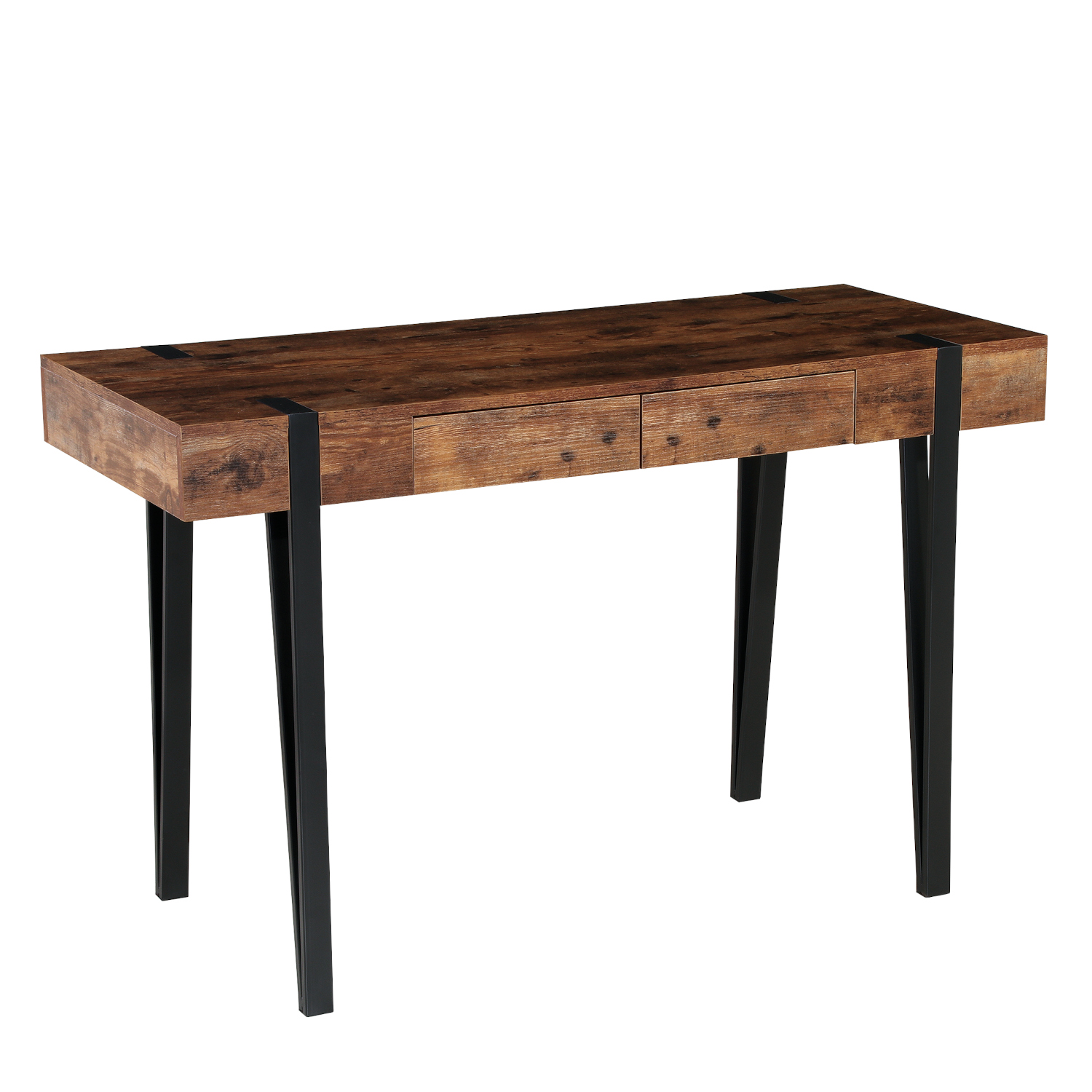 Γραφείο ArteLibre BIX Καρυδί/Μαύρο MDF/Μέταλλο 120x50x75cm Γραφείο ArteLibre BIX Καρυδί/Μαύρο MDF/Μέταλλο 120x50x75cm