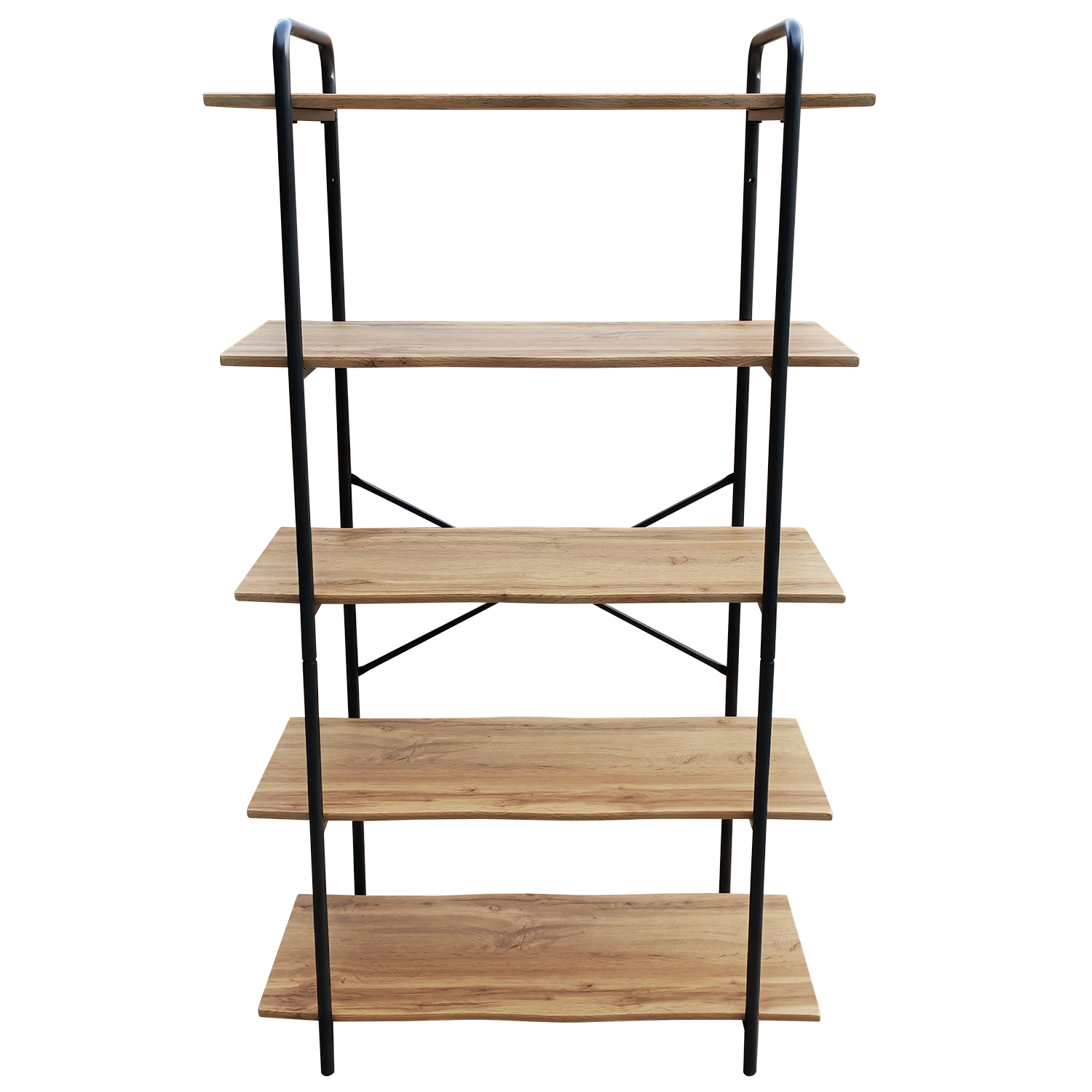 Ραφιέρα ArteLibre EVORA Φυσικό/Μαύρο MDF/Μέταλλο 80x34x144cm Ραφιέρα ArteLibre EVORA Φυσικό/Μαύρο MDF/Μέταλλο 80x34x144cm