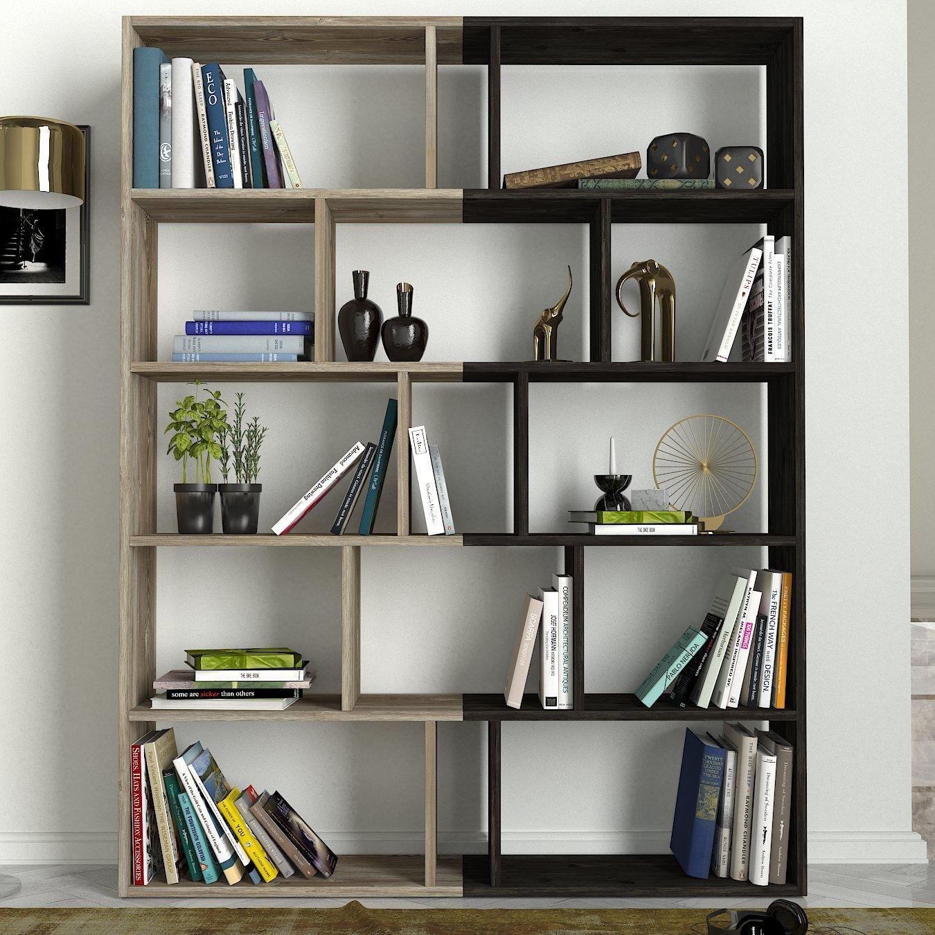 Βιβλιοθήκη ArteLibre Idra Ανοιχτό Καφέ/Σκούρο Καφέ 124x26x159cm Arte-14410081 Βιβλιοθήκη ArteLibre Idra Ανοιχτό Καφέ/Σκούρο Καφέ 124x26x159cm Arte-14410081
