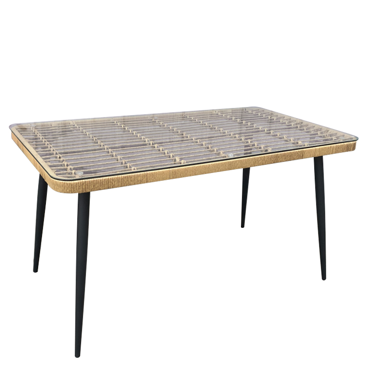 Τραπέζι Κήπου ArteLibre QUITO Φυσικό/Μαύρο Μέταλλο/Rattan/Γυαλί 160x90x78cm Arte-14420028 Τραπέζι Κήπου ArteLibre QUITO Φυσικό/Μαύρο Μέταλλο/Rattan/Γυαλί 160x90x78cm Arte-14420028
