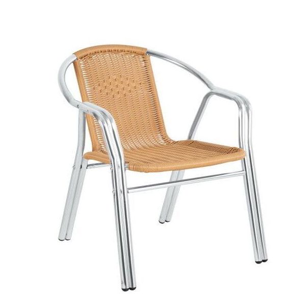 Πολυθρόνα ArteLibre Rattan Jupiter Μπεζ/Ασημί 58x64x67cm Πολυθρόνα ArteLibre Rattan Jupiter Μπεζ/Ασημί 58x64x67cm