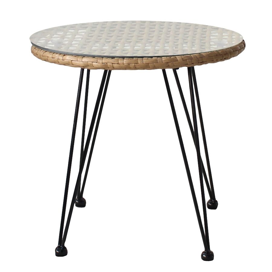 Τραπέζι Κήπου ArteLibre EUSEBIO Φυσικό/Μαύρο Μέταλλο/Rattan Φ45x40cm Arte-14510012 Τραπέζι Κήπου ArteLibre EUSEBIO Φυσικό/Μαύρο Μέταλλο/Rattan Φ45x40cm Arte-14510012