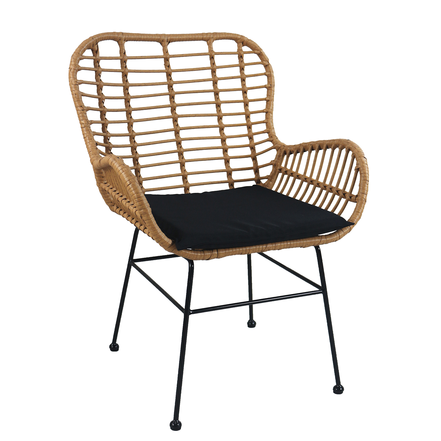 Καρέκλα Κήπου ArteLibre ABUDIUS Φυσικό/Μαύρο Μέταλλο/Rattan 60x60x85cm Arte-14510016 Καρέκλα Κήπου ArteLibre ABUDIUS Φυσικό/Μαύρο Μέταλλο/Rattan 60x60x85cm Arte-14510016