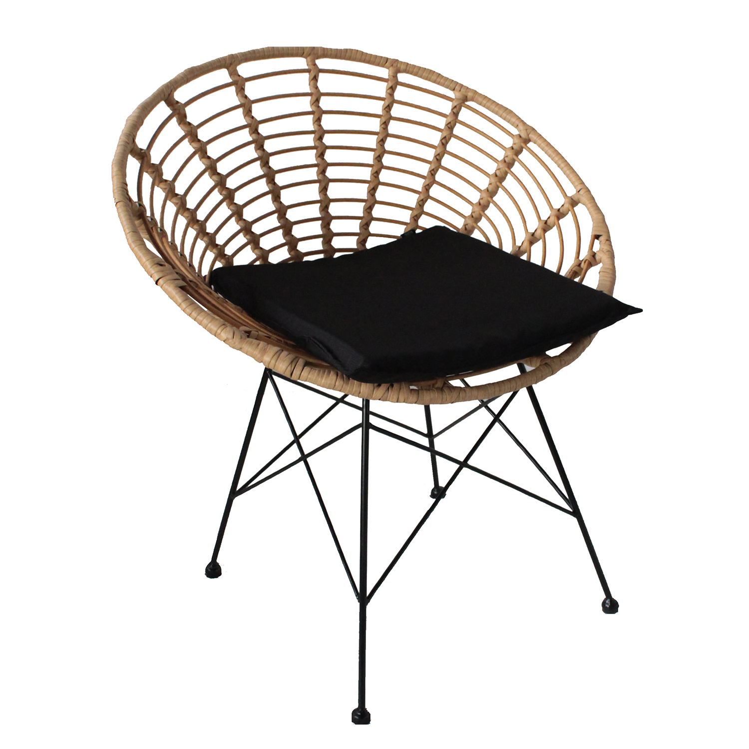 Καρέκλα Κήπου ArteLibre AELIUS Φυσικό/Μαύρο Μέταλλο/Rattan 72x62x78cm Arte-14510021 Καρέκλα Κήπου ArteLibre AELIUS Φυσικό/Μαύρο Μέταλλο/Rattan 72x62x78cm Arte-14510021
