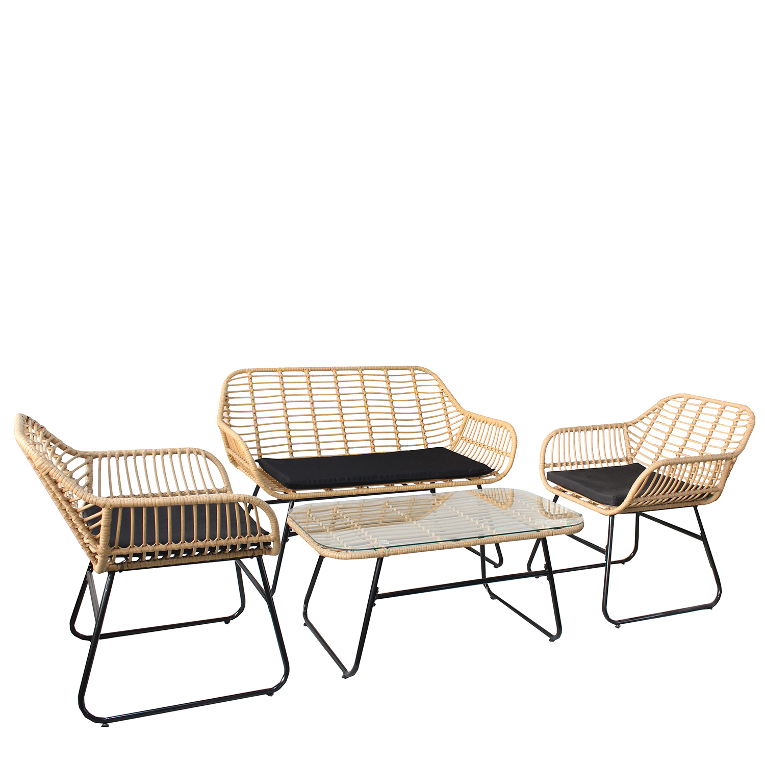 Σετ Σαλόνι Κήπου ArteLibre ACILIUS Φυσικό/Μαύρο Μέταλλο/Rattan 2θ. Καναπές+2 Πολυθρόνες+Τραπεζάκι Arte-14510023 Σετ Σαλόνι Κήπου ArteLibre ACILIUS Φυσικό/Μαύρο Μέταλλο/Rattan 2θ. Καναπές+2 Πολυθρόνες+Τραπεζάκι Arte-14510023