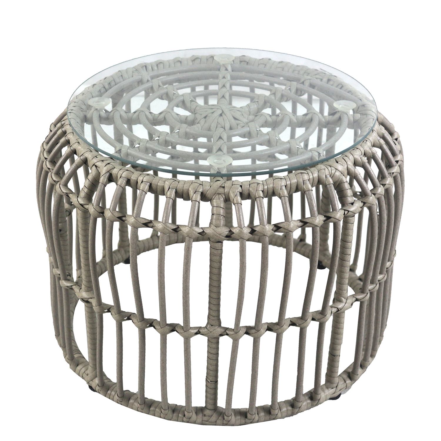 Τραπεζάκι Κήπου ArteLibre ALBIUS Γκρι Rattan/Μέταλλο/Γυαλί Φ50x35cm Arte-14510026 Τραπεζάκι Κήπου ArteLibre ALBIUS Γκρι Rattan/Μέταλλο/Γυαλί Φ50x35cm Arte-14510026