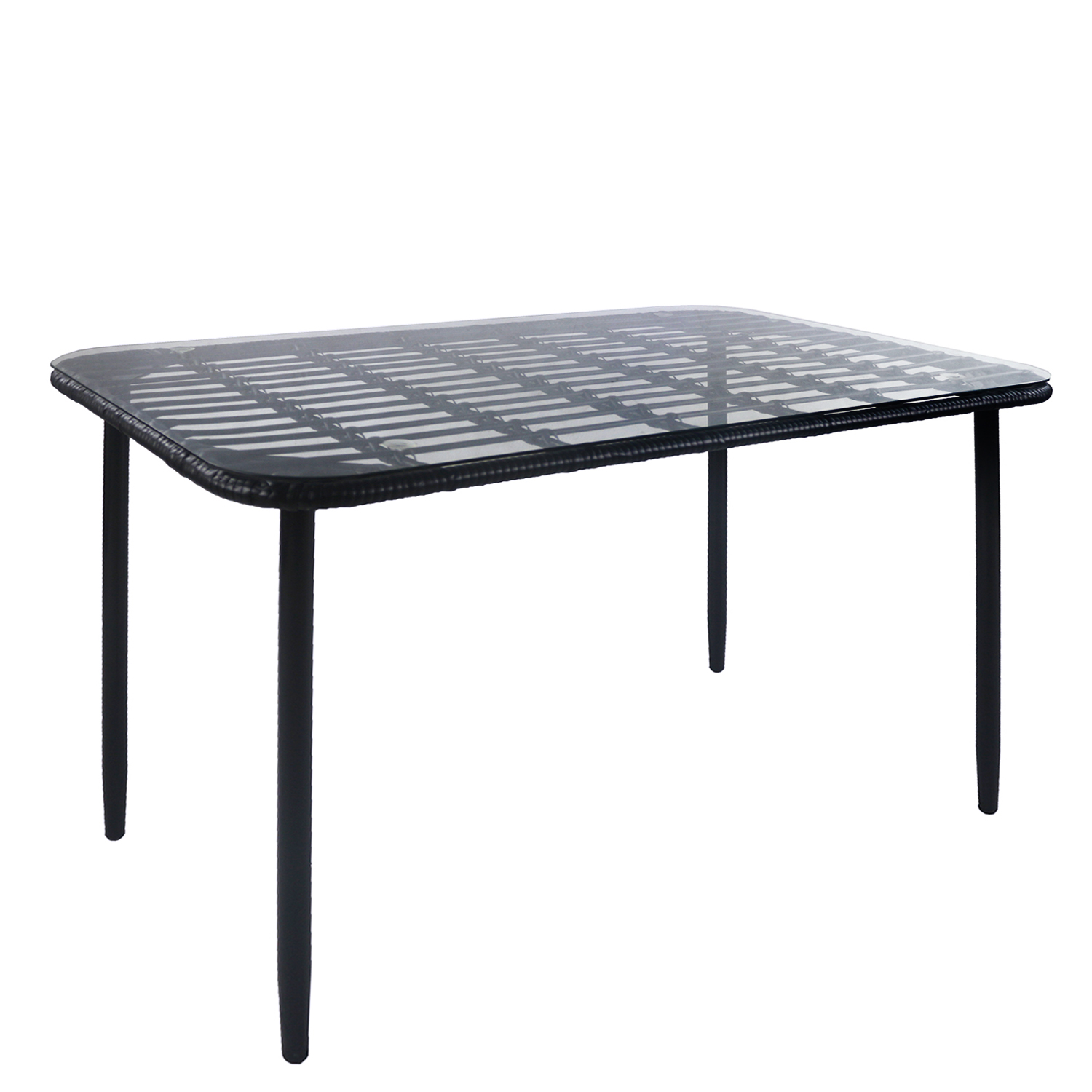 Τραπέζι Κήπου ArteLibre ANNIUS Μαύρο Μέταλλο/Rattan/Γυαλί 120x70x78cm Arte-14510037 Τραπέζι Κήπου ArteLibre ANNIUS Μαύρο Μέταλλο/Rattan/Γυαλί 120x70x78cm Arte-14510037