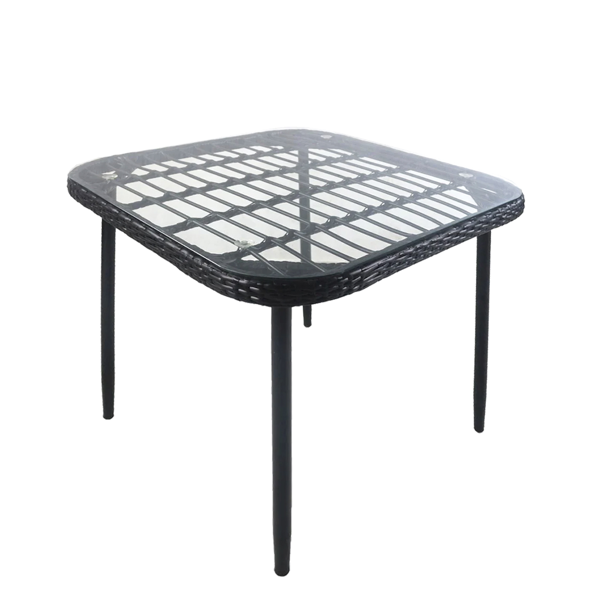 Τραπέζι Κήπου ArteLibre ANTIUS Μαύρο Μέταλλο/Rattan/Γυαλί 80x80x73cm Arte-14510040 Τραπέζι Κήπου ArteLibre ANTIUS Μαύρο Μέταλλο/Rattan/Γυαλί 80x80x73cm Arte-14510040
