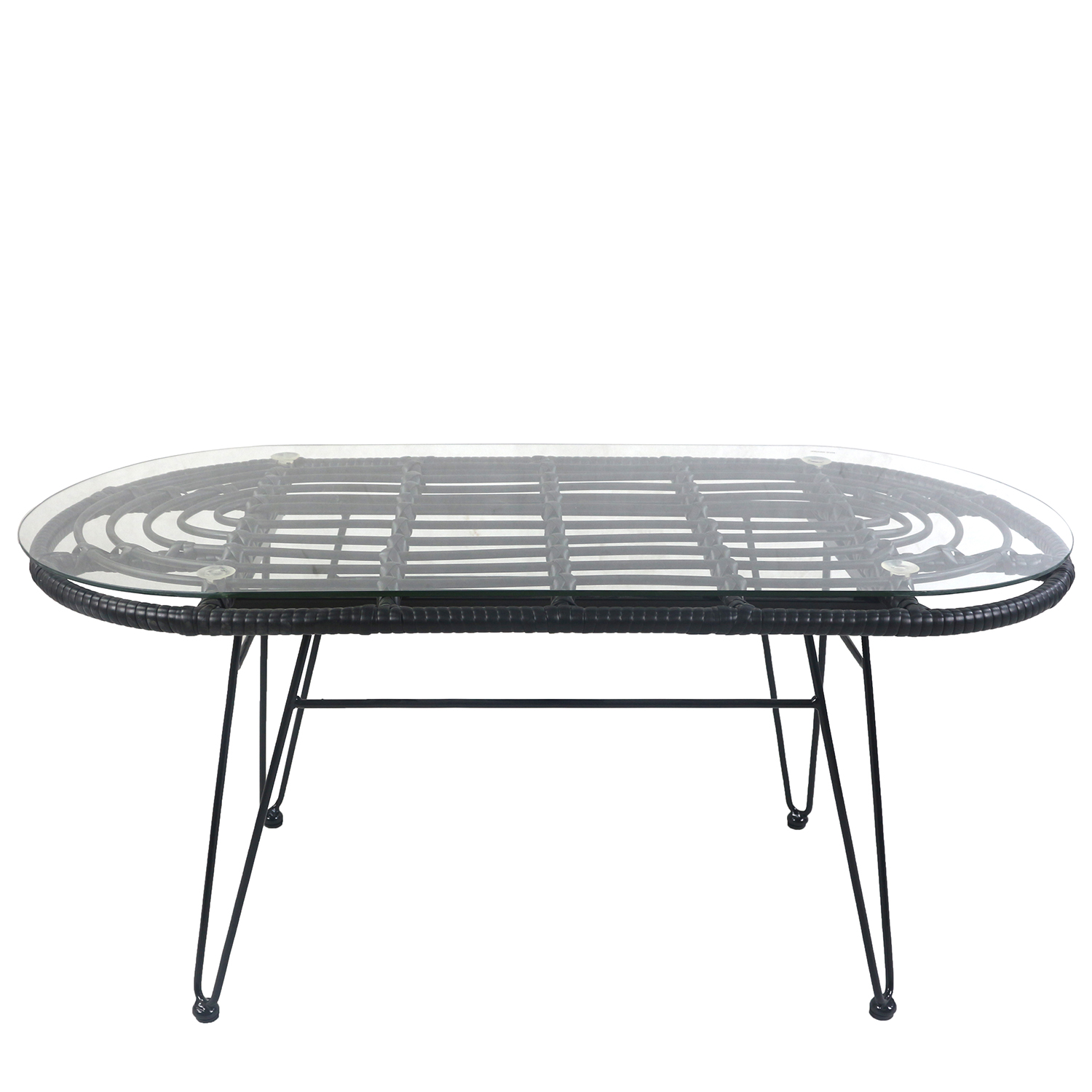 Τραπέζι Κήπου ArteLibre ARRIUS Μαύρο Μέταλλο/Rattan/Γυαλί 100x45x46cm Arte-14510049 Τραπέζι Κήπου ArteLibre ARRIUS Μαύρο Μέταλλο/Rattan/Γυαλί 100x45x46cm Arte-14510049