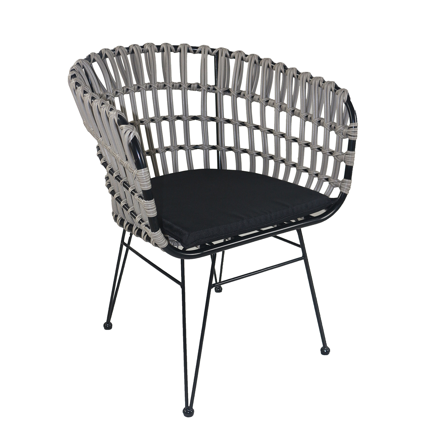 Καρέκλα Κήπου ArteLibre ATRIUS Γκρι/Μαύρο Μέταλλο/Rattan 61x57x80cm Arte-14510053 Καρέκλα Κήπου ArteLibre ATRIUS Γκρι/Μαύρο Μέταλλο/Rattan 61x57x80cm Arte-14510053