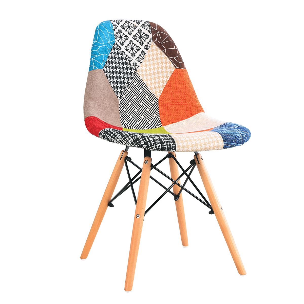 Καρέκλα ArteLibre KEET Patchwork Ύφασμα/Ξύλο 47x53x82cm Arte-14600009 Καρέκλα ArteLibre KEET Patchwork Ύφασμα/Ξύλο 47x53x82cm Arte-14600009
