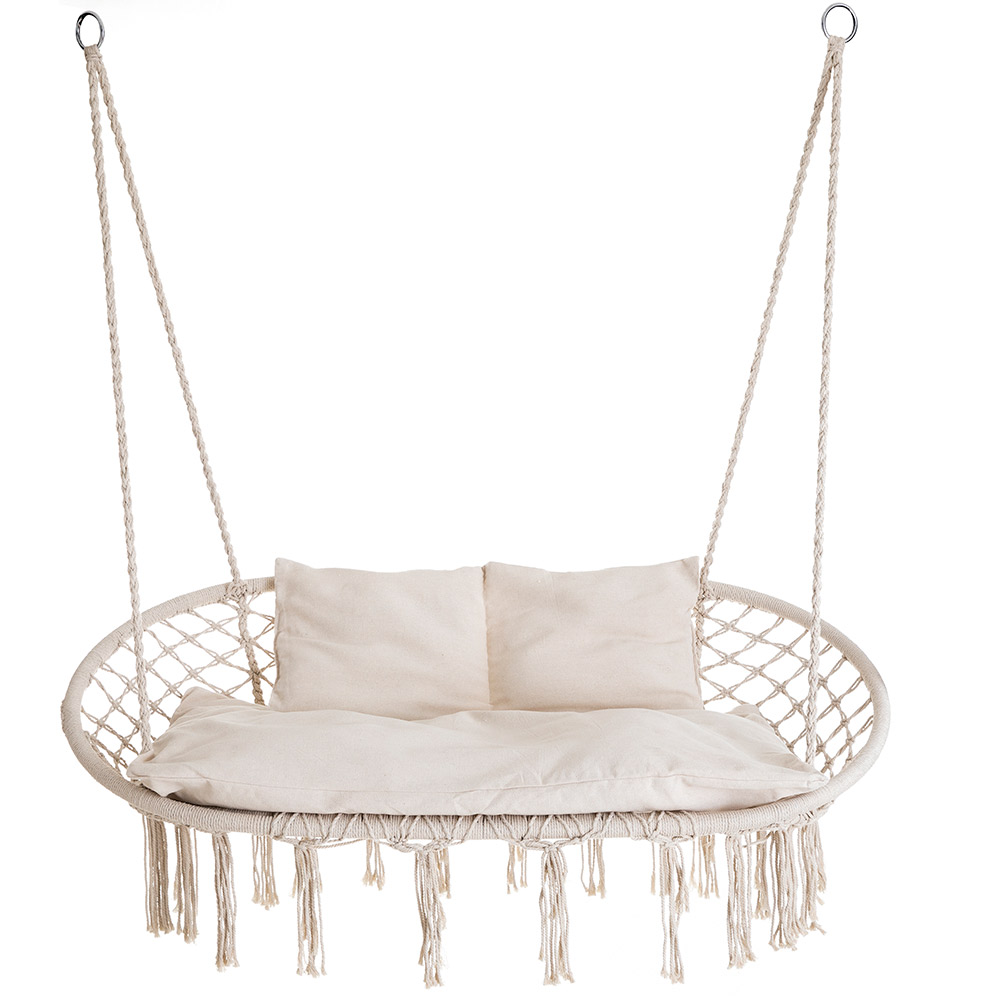 Κούνια ArteLibre Με Μαξιλάρι CORSICA Λευκό Polycotton/Μέταλλο 67x44cm Κούνια ArteLibre Με Μαξιλάρι CORSICA Λευκό Polycotton/Μέταλλο 67x44cm