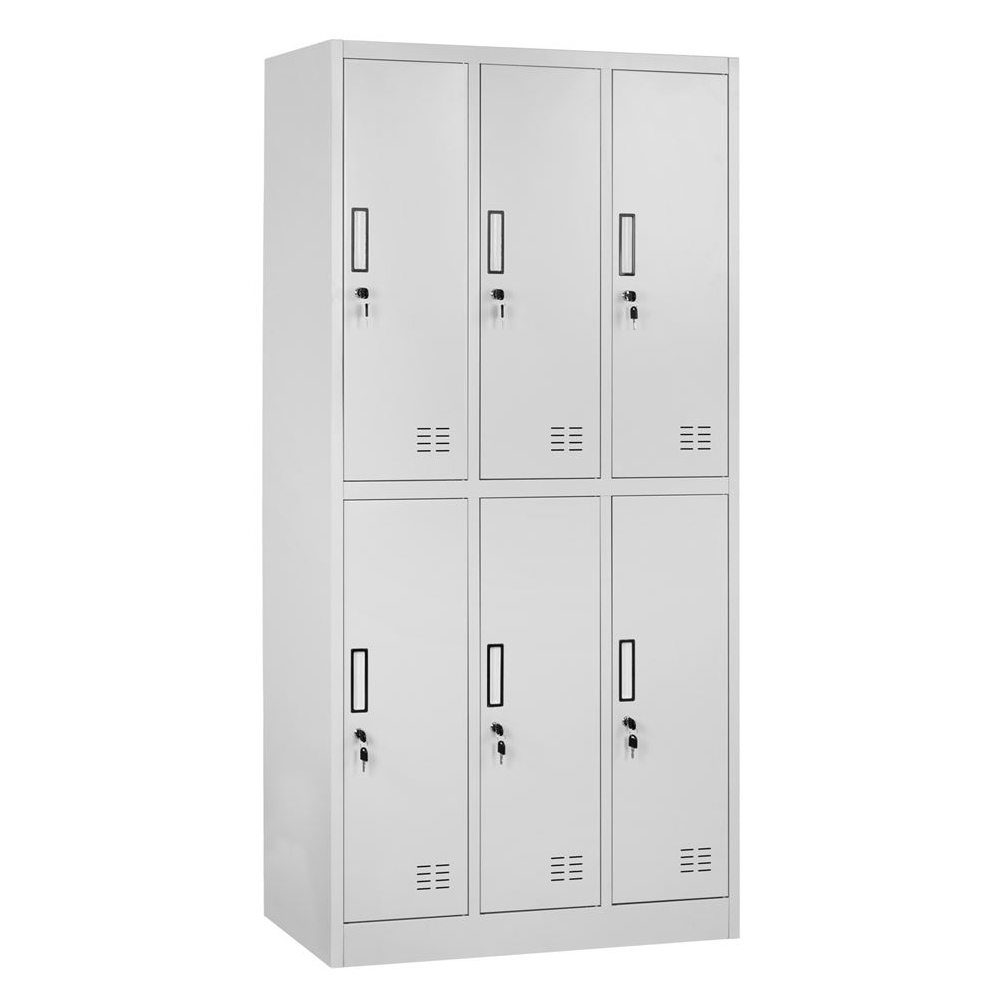 Φοριαμός ArteLibre 6 Θέσεων EARNIL Ανοιχτό Γκρι Μέταλλο 90x45x185cm Arte-14800009