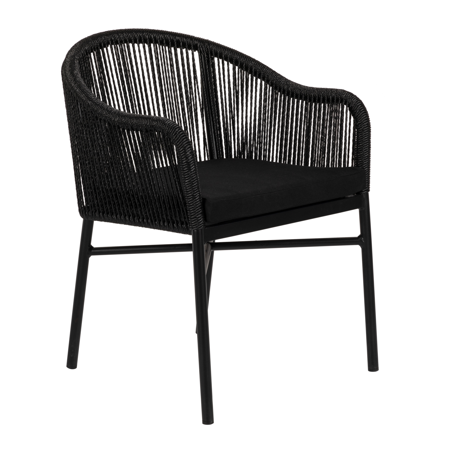 Πολυθρόνα Κήπου ArteLibre KAGERA Μαύρο Αλουμίνιο/Rattan 45x42x84cm Arte-14840003