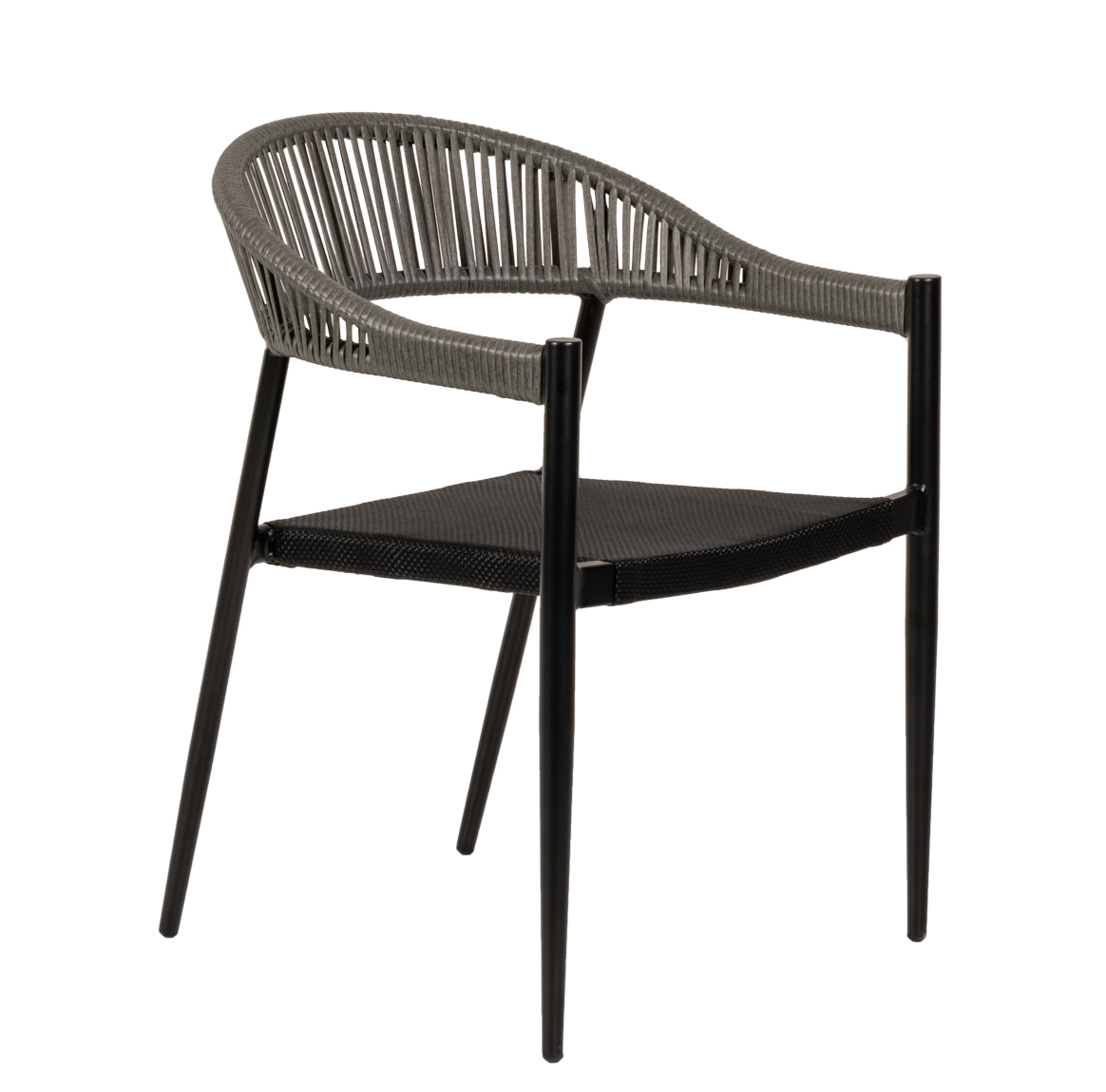 Πολυθρόνα Κήπου ArteLibre LIVINGSTONE Μαύρο/Γκρι Αλουμίνιο/Rattan 56x55x76cm Arte-14840009