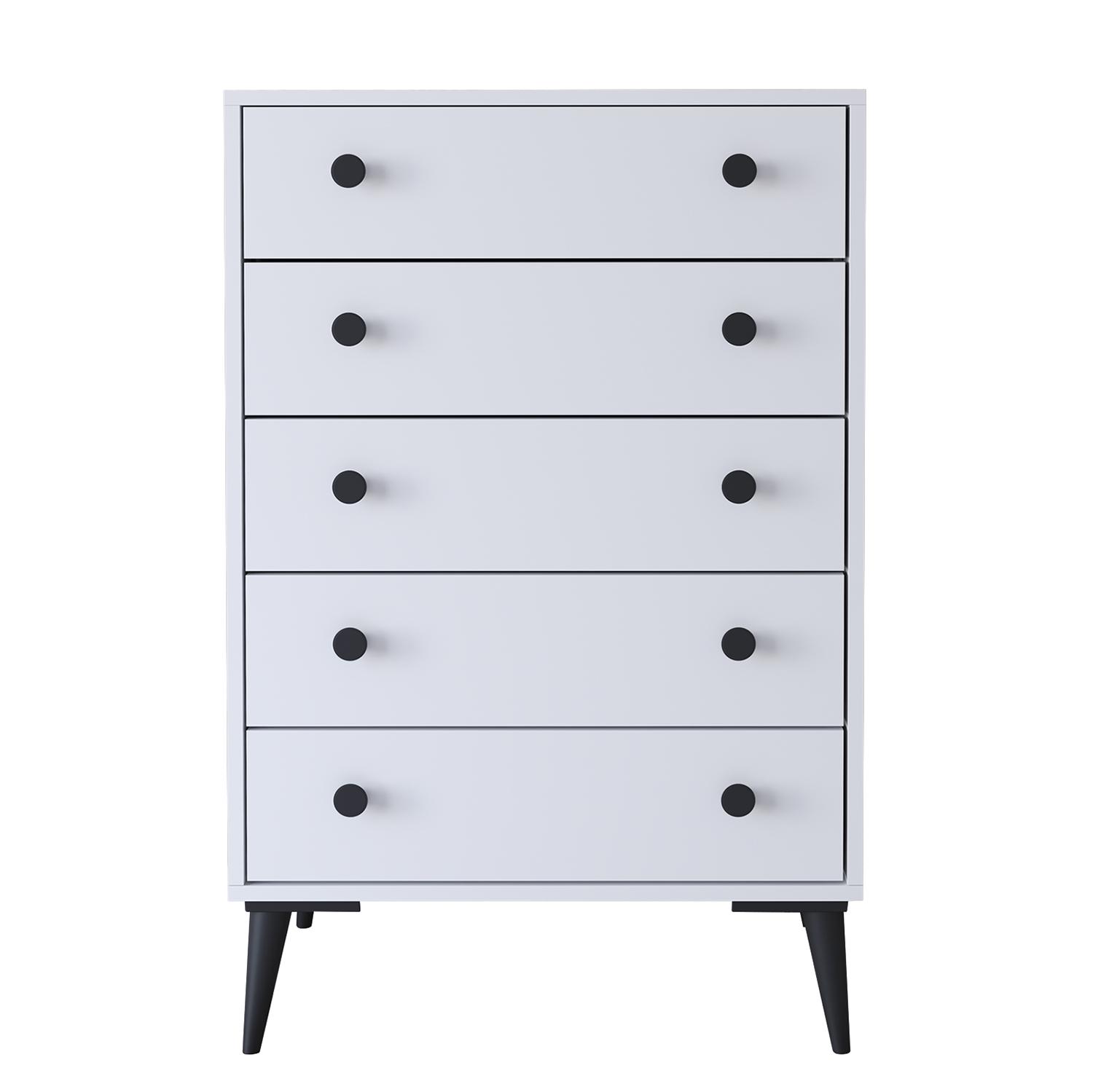Συρταριέρα ArteLibre AMARI Λευκό Μοριοσανίδα 72x43x114cm Συρταριέρα ArteLibre AMARI Λευκό Μοριοσανίδα 72x43x114cm