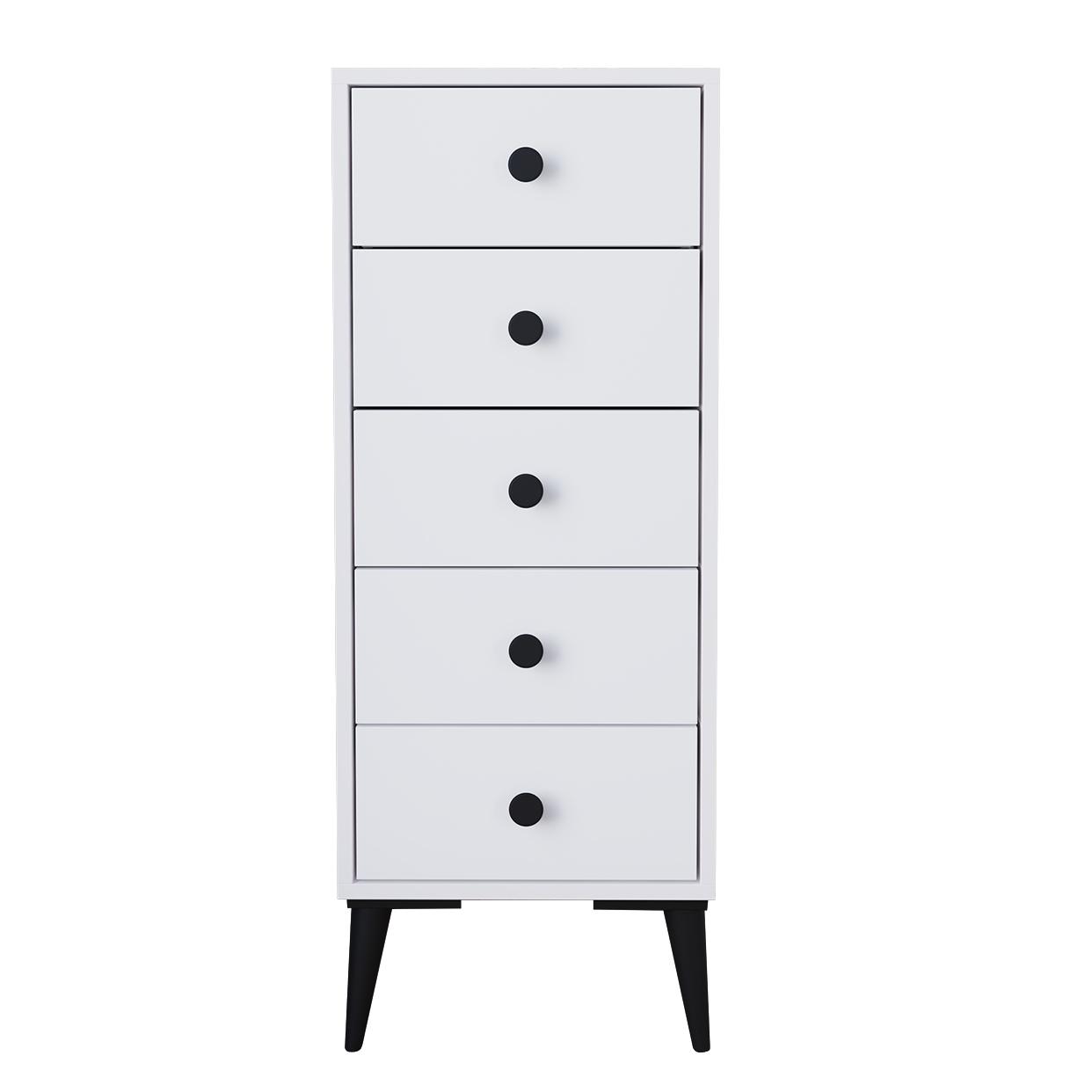 Συρταριέρα ArteLibre AMARI Λευκό Μοριοσανίδα 43x43x114cm Συρταριέρα ArteLibre AMARI Λευκό Μοριοσανίδα 43x43x114cm