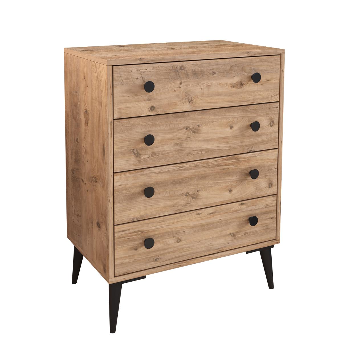 Συρταριέρα ArteLibre AMARI Δρυς Μοριοσανίδα 72x43x96cm Συρταριέρα ArteLibre AMARI Δρυς Μοριοσανίδα 72x43x96cm