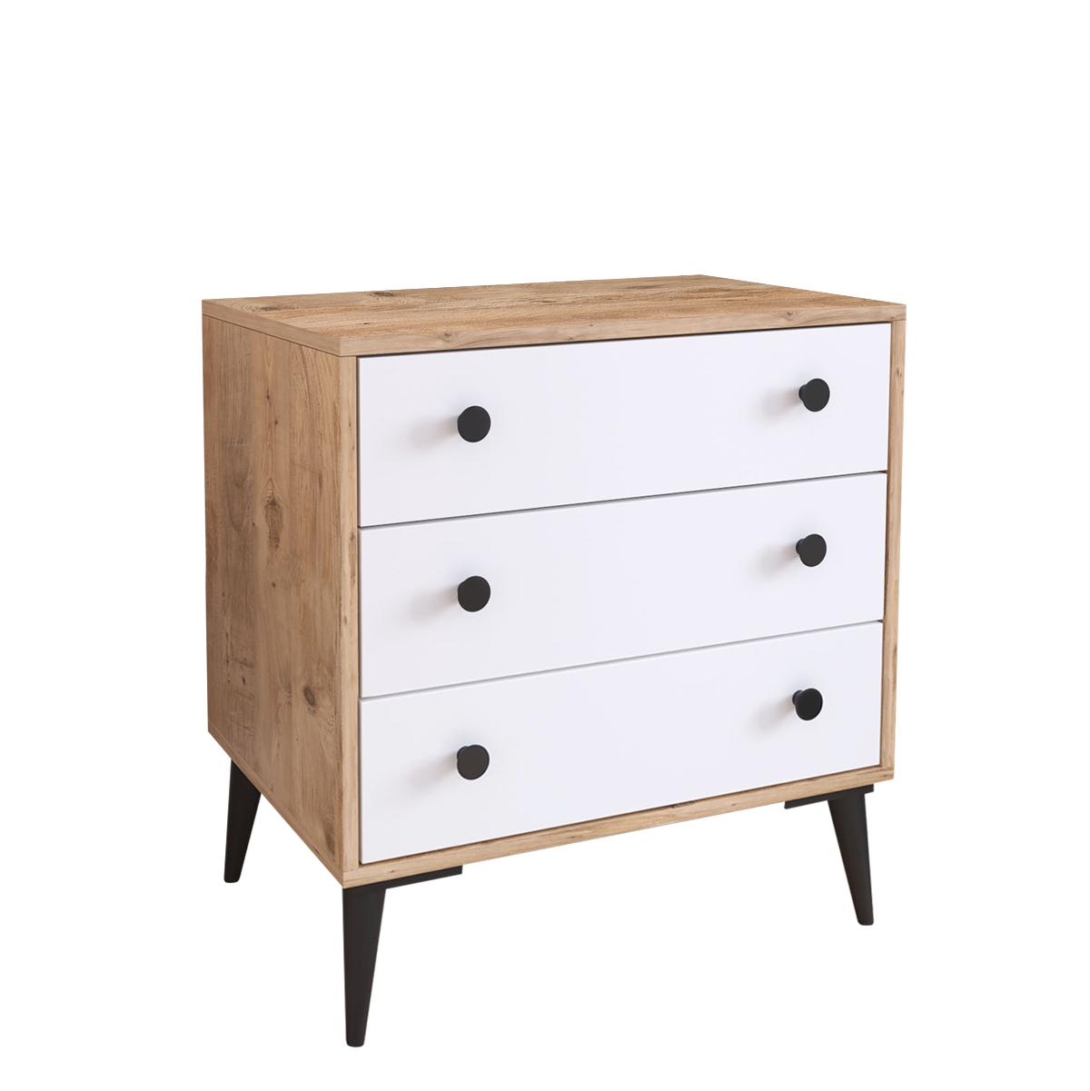 Συρταριέρα ArteLibre AMARI Δρυς/Λευκό Μοριοσανίδα 72x43x79cm Συρταριέρα ArteLibre AMARI Δρυς/Λευκό Μοριοσανίδα 72x43x79cm