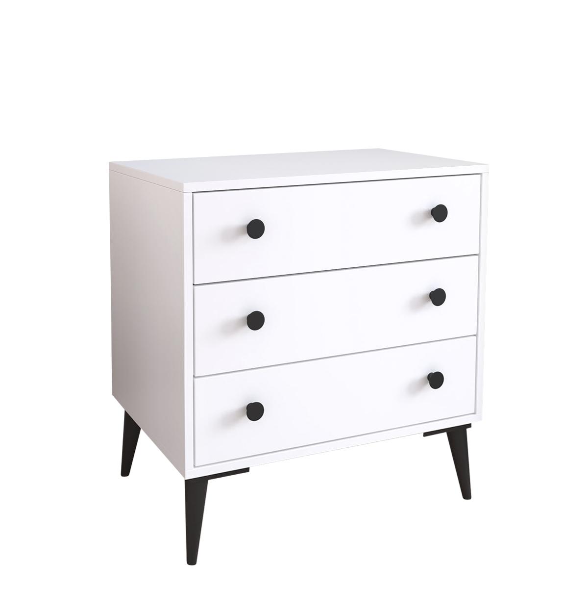 Συρταριέρα ArteLibre AMARI Λευκό Μοριοσανίδα 72x43x79cm Συρταριέρα ArteLibre AMARI Λευκό Μοριοσανίδα 72x43x79cm