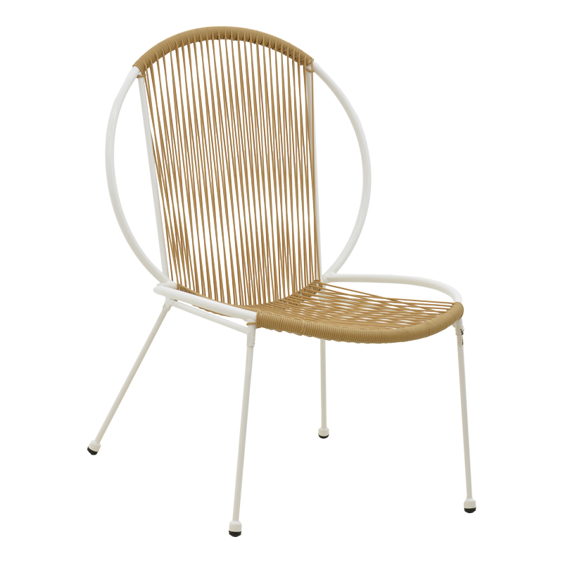 Καρέκλα Dapper pakoworld λευκό μέταλλο-pe φυσικό 64.5×74.5×76εκ 152-000043 Καρέκλα Dapper pakoworld λευκό μέταλλο-pe φυσικό 64.5×74.5×76εκ 152-000043