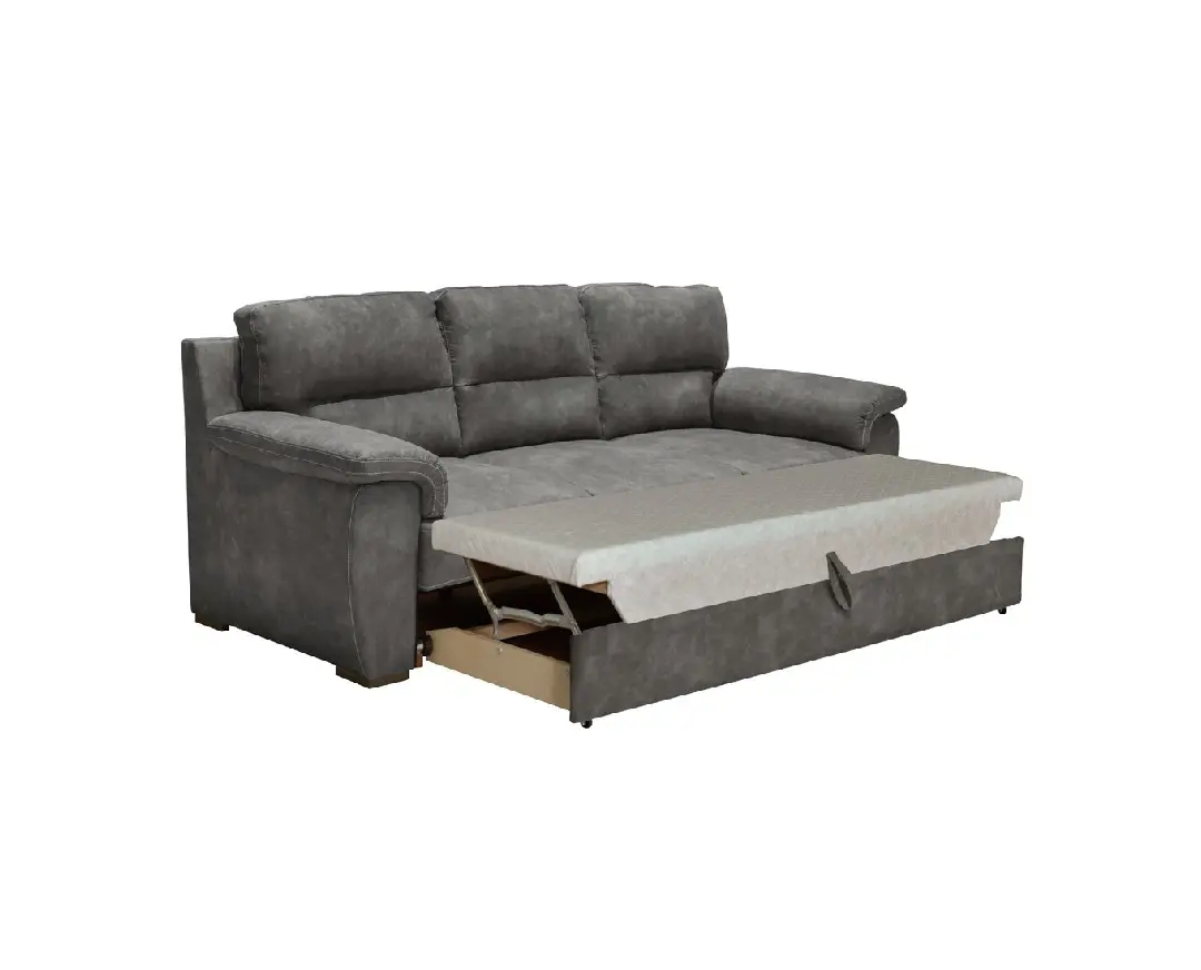 MATIS Τριθέσιος καναπές κρεβάτι Boss Ανθρακί 236x90x92εκ. MATISE67278534