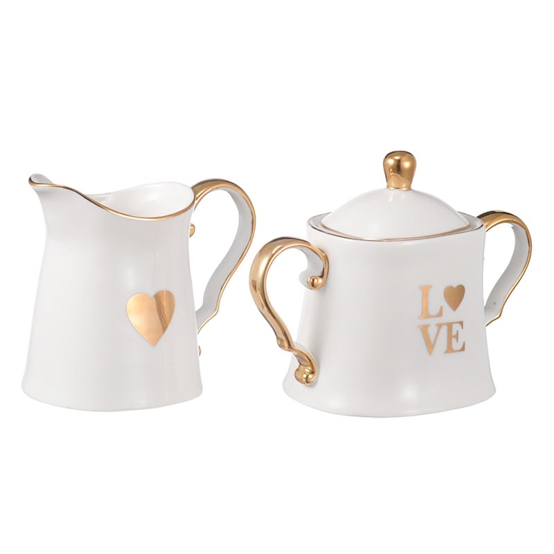 Artekko Amore Γαλατιέρα και Ζαχαριέρα Πορσελάνης Artekko 1650