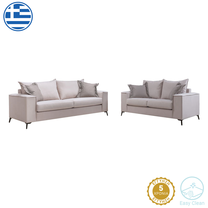 Σετ σαλονιού Verona 2τεμ 2θέσιος-3θέσιος cream – μαξιλάρια mocha 168-000045 Σετ σαλονιού Verona 2τεμ 2θέσιος-3θέσιος cream – μαξιλάρια mocha 168-000045