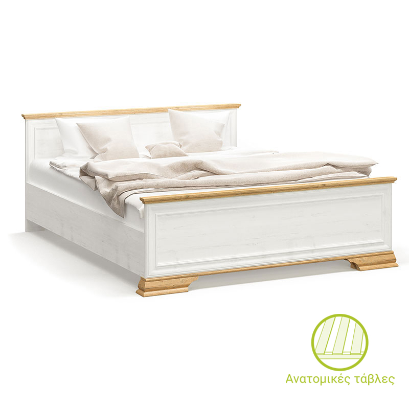 Κρεβάτι Jaden pakoworld golden oak-λευκό antique 160×200εκ 173-000023 Κρεβάτι Jaden pakoworld golden oak-λευκό antique 160×200εκ 173-000023